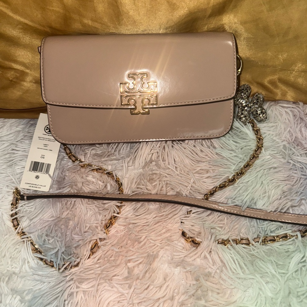 Tory Burch Blush Crossbody Bag with Gold Accents